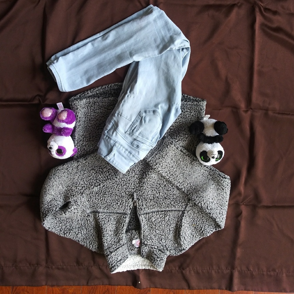 Blue jeans and pullover